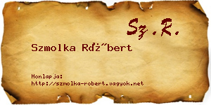 Szmolka Róbert névjegykártya