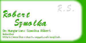 robert szmolka business card
